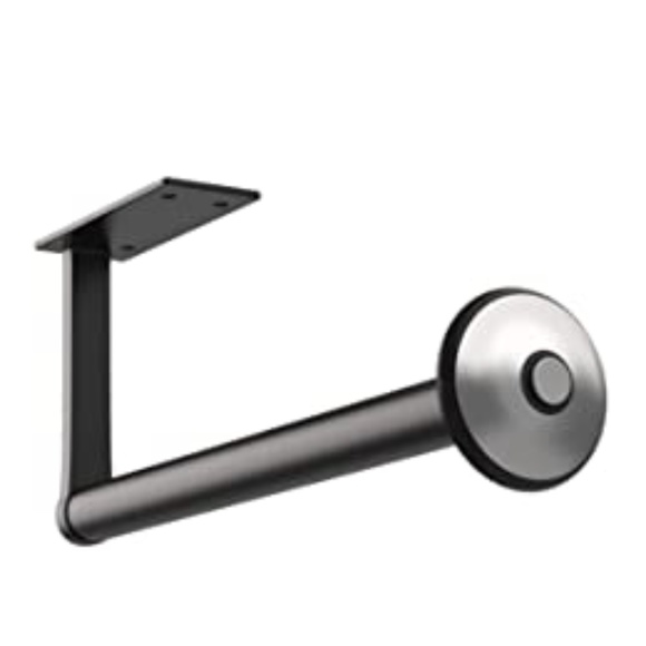 NEW Black Paper Towel Holder Wall Or Under Cabinet Mount Stainless Steel - Picture 1 of 6